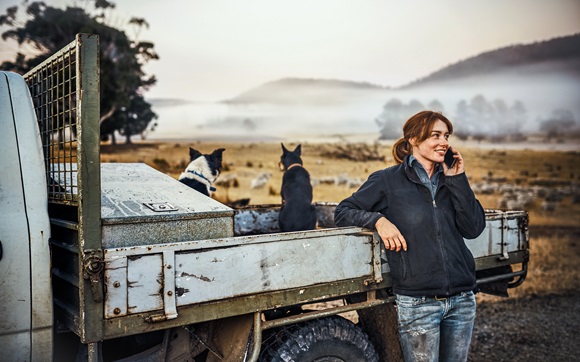 A woman taking a call outside
