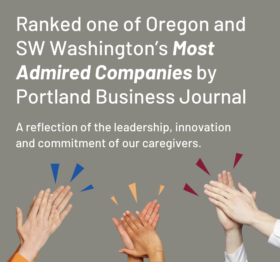 Ranked one of OR and SW WA most admired companies