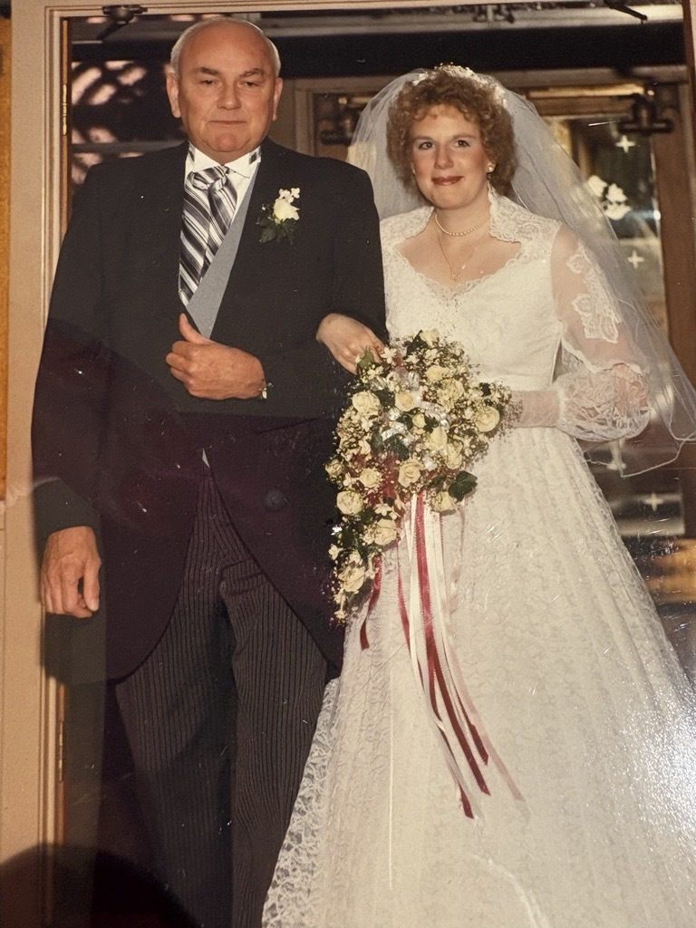  Carol Brandt at her wedding with her father