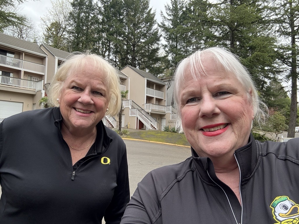 Carol Brandt and her twin sister