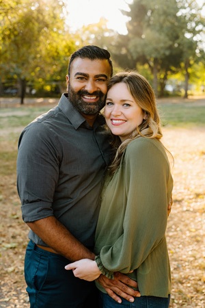 Jatin and his wife outdoors