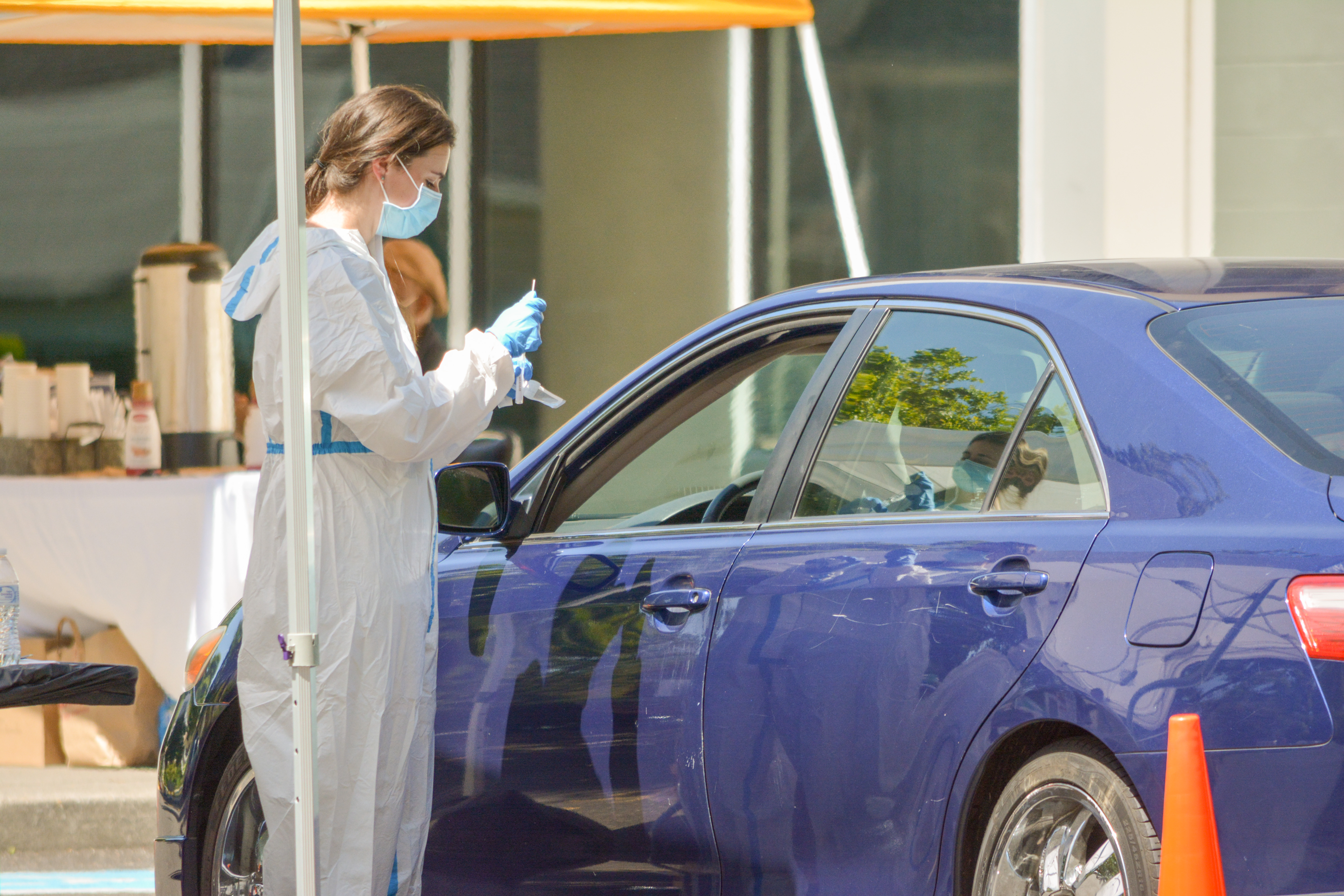Drive-up COVID testing site