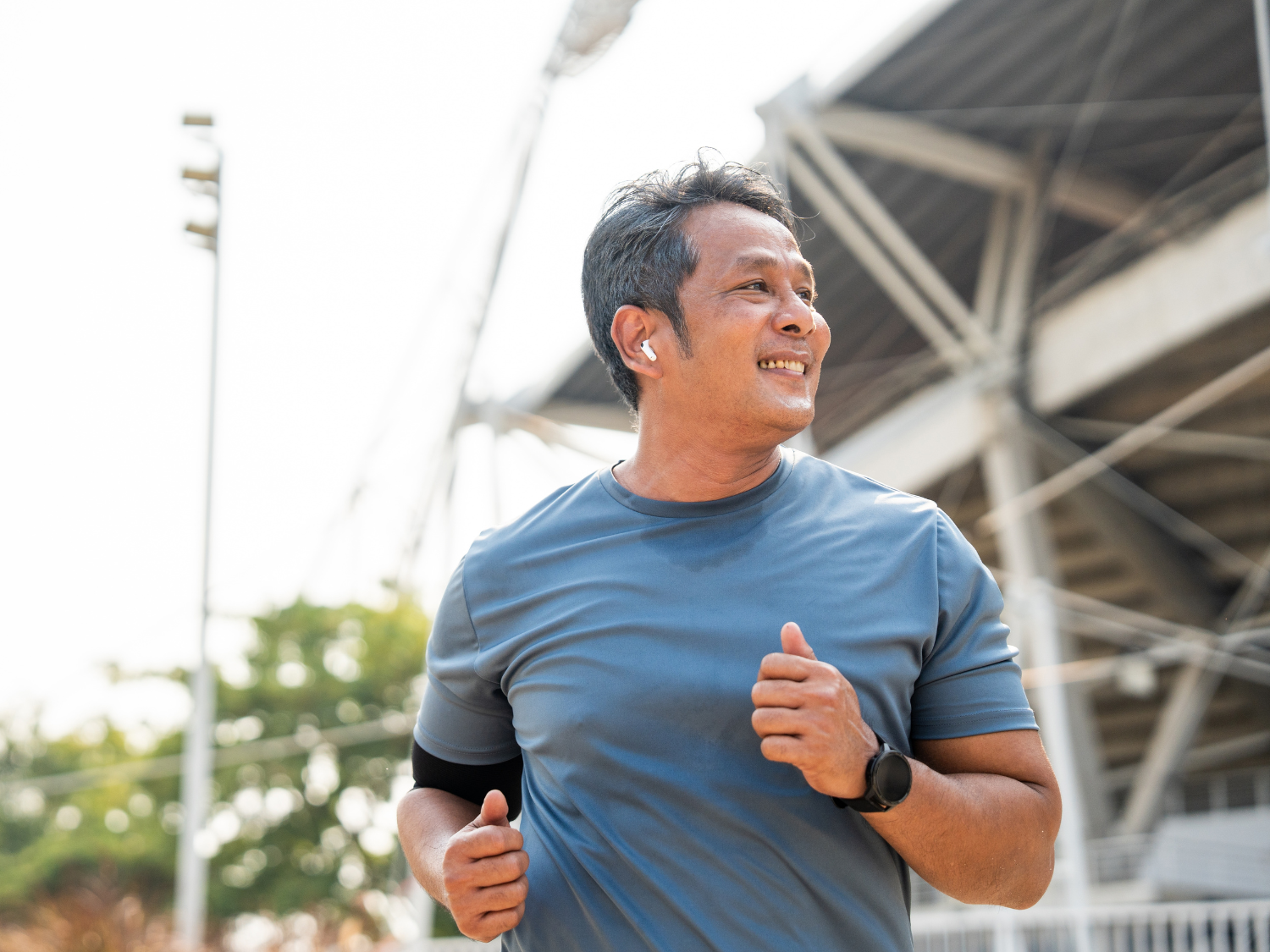 Man jogging outside