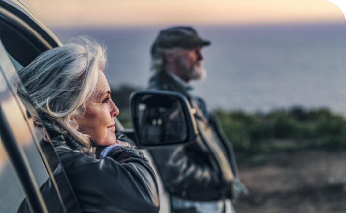 couple enjoying the sunset