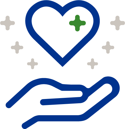Hand holding a heart