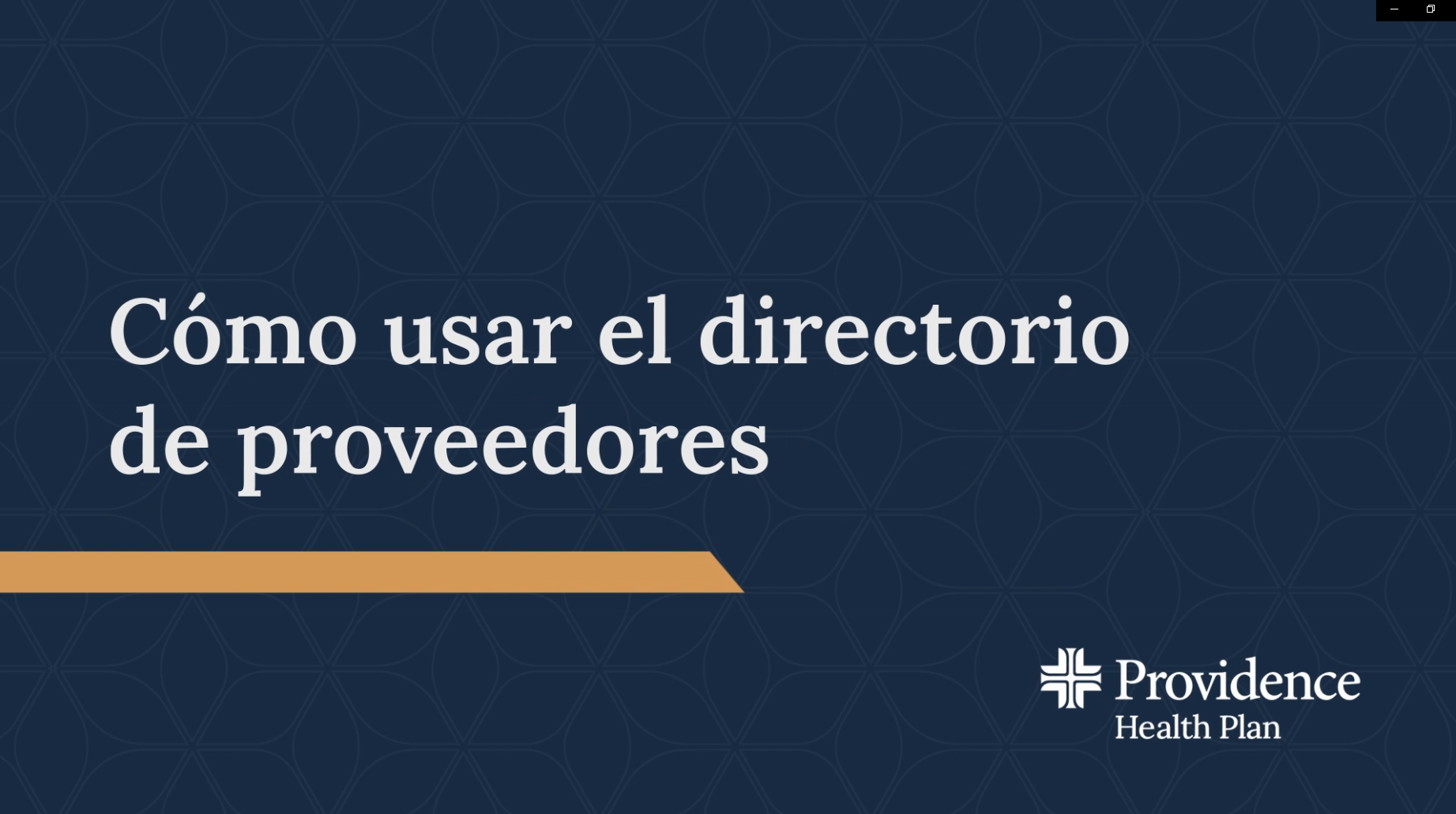 Provider Directory Español